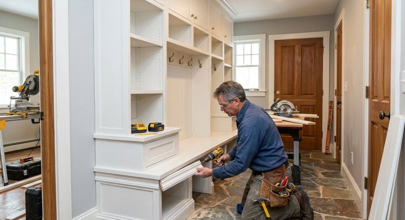 Mudroom Carpentry Installation in Woodbridge, VA
